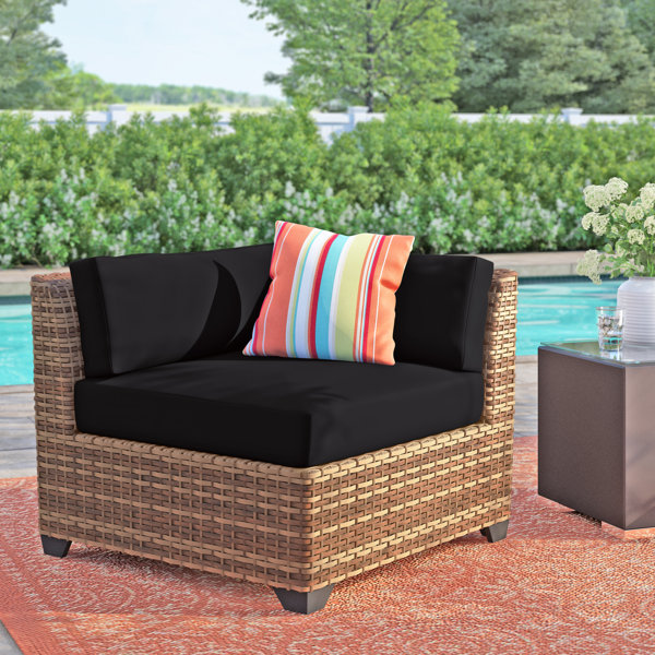 Lark Manor Ambroselli Corner Patio Chair with Cushions & Reviews Wayfair